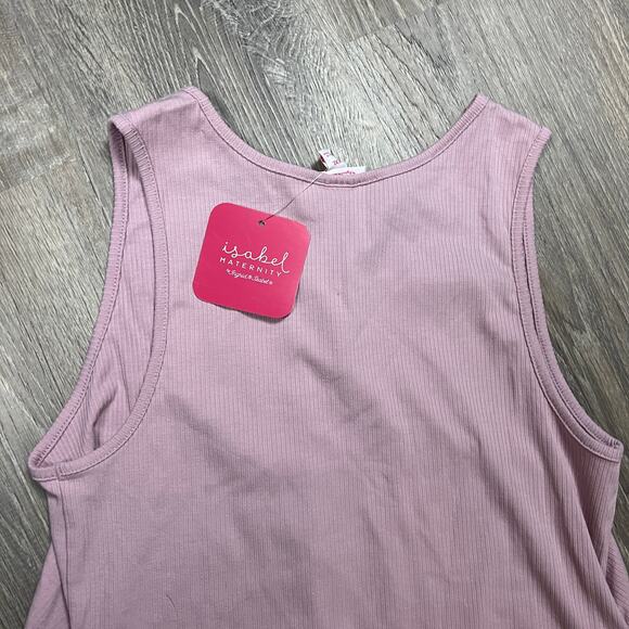 Isabel Maternity Light Purple Ribbed Maternity Tank Top - Size XXL - NWT - Picture 7 of 7